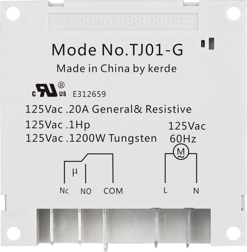 KERDE TJ01-G 24-Hour Timer, 120V 20-Amp Manual Override, 15-Minute Interval Switch, Indoor/Outdoor Appliance Timer for Lights, Fans, Pumps, DIY Electrical Projects - Image 2
